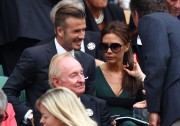 Виктория и Дэвид Бекхэм (David, Victoria Beckham) on day thirteen of the Wimbledon Lawn Tennis Championships in London,08.07.12 (6xHQ) 7aed77200753717